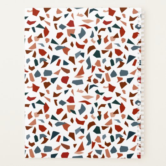 Elegant Brown Monogram Planner (Achterkant)