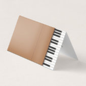Elegant Brown Piano Musician & Music Industry Visitekaartje (Achterkant)