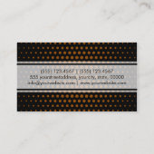 Elegant Brown Polka Dot Pattern Visitekaartje (Achterkant)