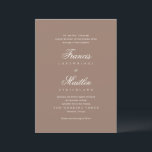 Elegant Brown Romantic Wedding Kaart<br><div class="desc">This design is part of a romantic and elegant wedding invitation suite.</div>
