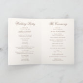 Elegant Brown Romantic Wedding Programma (Binnen)