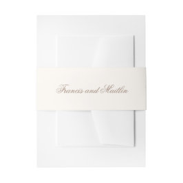 Elegant Brown Romantic Wedding Uitnodigingen Wikkel