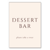 Elegant Brown Script Dessert Bar Kaart (Voorkant)