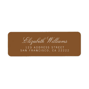 Elegant Brown Simple Return Address Labels