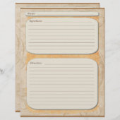 Elegant brown sinaasappel fade recept page (Voorkant / Achterkant)