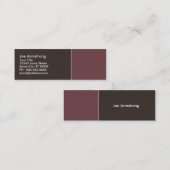 Elegant Brown Skinny Mini Visitekaartje (Voorkant / Achterkant)