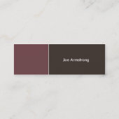 Elegant Brown Skinny Mini Visitekaartje (Achterkant)