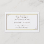  Elegant Brown Tan Scrolls Visitekaartje (Achterkant)