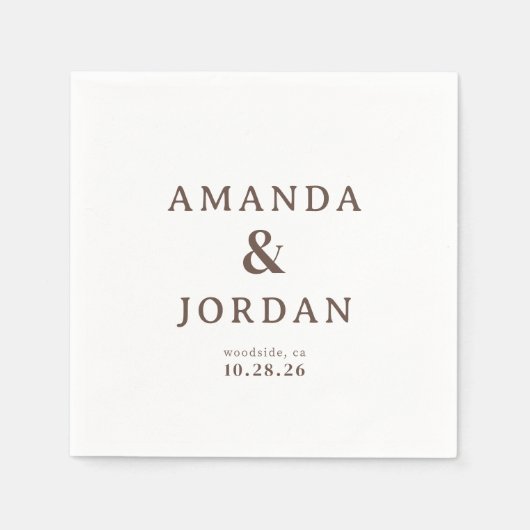 Elegant Brown Typographic Servet (Voorkant)