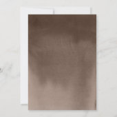 Elegant Brown Waterverf Foto Afstuderen Aankondiging (Achterkant)