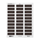 Elegant Brown Wedding Return Address Etiket (Full Sheet)