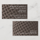 Elegant Brown Wereldbol Marketing Executive Simple Visitekaartje (Voorkant / Achterkant)