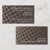 Elegant Brown Wereldbol Marketing Executive Simple Visitekaartje (Voorkant / Achterkant)