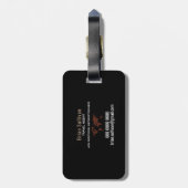 Elegant Brown Wereldkaart Travel Agent Bagagelabel (Achterkant verticaal)