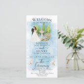 Elegant Bruid & Bruidegom Fontein Trouwprogramma (Staand voorkant)