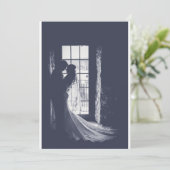 Elegant bruid en bruin, op uitnodiging gesilhouete (Staand voorkant)