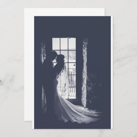 Elegant bruid en bruin, op uitnodiging gesilhouete (Voorkant / Achterkant)