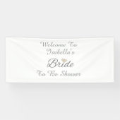 Elegant Bruid Script Diamanten Bruiloftsfeest Spandoek (Horizontaal)