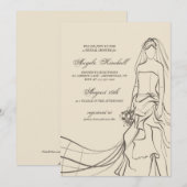 Elegant bruid Vrijgezellenfeest Kaart (Voorkant / Achterkant)