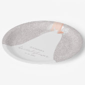 Elegant bruid Vrijgezellenfeest Papieren Bordje (Gekanteld)