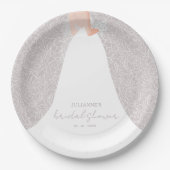 Elegant bruid Vrijgezellenfeest Papieren Bordje (Voorkant)