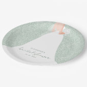 Elegant bruid Vrijgezellenfeest Papieren Bordje (Gekanteld)