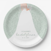 Elegant bruid Vrijgezellenfeest Papieren Bordje (Voorkant)