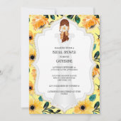 Elegant bruidbruiddjurk floreel gele maisachtig  kaart (Voorkant)