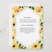 Elegant bruidbruiddjurk floreel gele maisachtig  kaart (Achterkant)