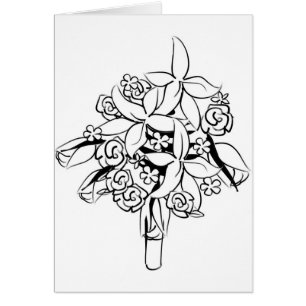 Elegant Bruids Boeket Clipart