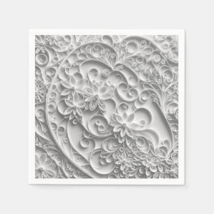 Elegant bruids papier quilling ontwerp servet