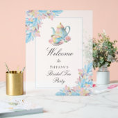 Elegant bruids Tea Party Vrijgezellenfeest Welkom Acryl Bord (Huwelijk)