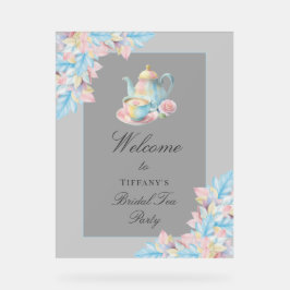 Elegant bruids Tea Party Vrijgezellenfeest Welkom Acryl Bord