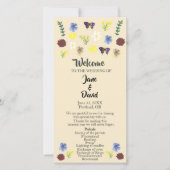 Elegant Bruidsbloem Boho Eierdop Huwelijksprogramm (Voorkant)