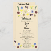 Elegant Bruidsbloem Boho Eierdop Huwelijksprogramm (Voorkant / Achterkant)