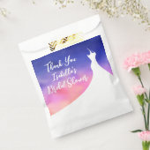 Elegant bruidsfeest cadeautas zak paars waterverf bedankzakje (Gezegeld)