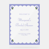 Elegant bruidsfeest Hydrangea welkomstbord Acryl Bord (Voorkant)