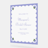 Elegant bruidsfeest Hydrangea welkomstbord Acryl Bord (Hoek)