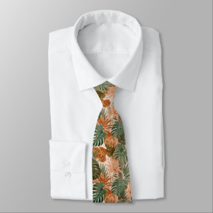 Elegant bruidsjonker geschenk tropische bloemen stropdas