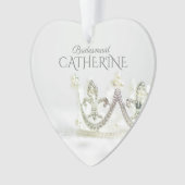 Elegant bruidsmeisje aanvraag of dank u geschenk t ornament (voorkant)