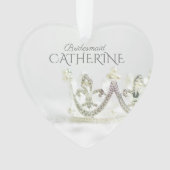 Elegant bruidsmeisje aanvraag of dank u geschenk t ornament (voorkant)