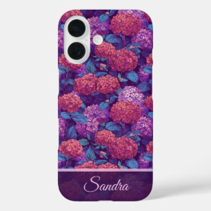 Elegant bruidsmeisje cadeau hydrangea naam iPhone 16 hoesje