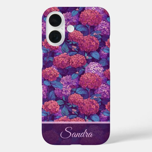 Elegant bruidsmeisje cadeau hydrangea naam Case-Mate iPhone case (Achterkant)