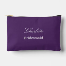 Elegant bruidsmeisje donker Paarse accessoire zakj