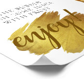 Elegant Bruidsontbijt Mimosa Bar Bord Poster (Hoek)