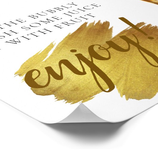 Elegant Bruidsontbijt Mimosa Bar Bord Poster (Hoek)