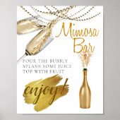 Elegant Bruidsontbijt Mimosa Bar Bord Poster (Voorkant)