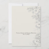 Elegant bruidspartij in saliegroen kaart (Achterkant)