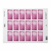 Elegant bruiloft adres moderne harten roze etiket (Full Sheet)