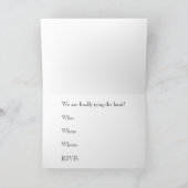 Elegant Bruiloft Boeket Uitnodiging Kaart (Binnen)